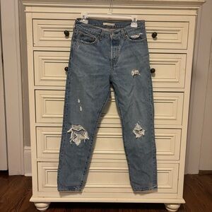 Levi’s Distressed Wedgie Blue Jeans